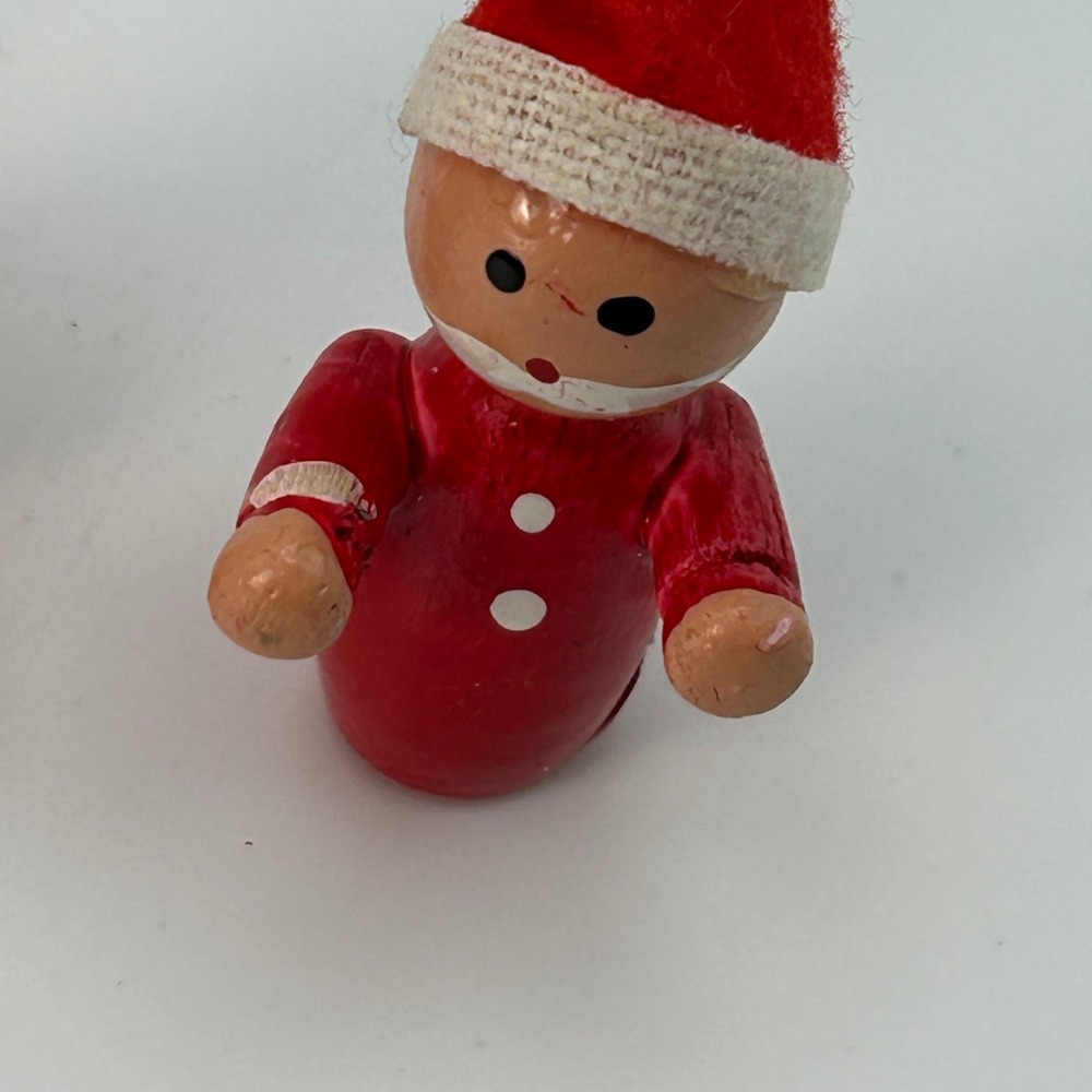 Set of 18 Vintage Hand Painted Wooden Christmas Ornaments Miniature Figures READ - Picture 7 of 13